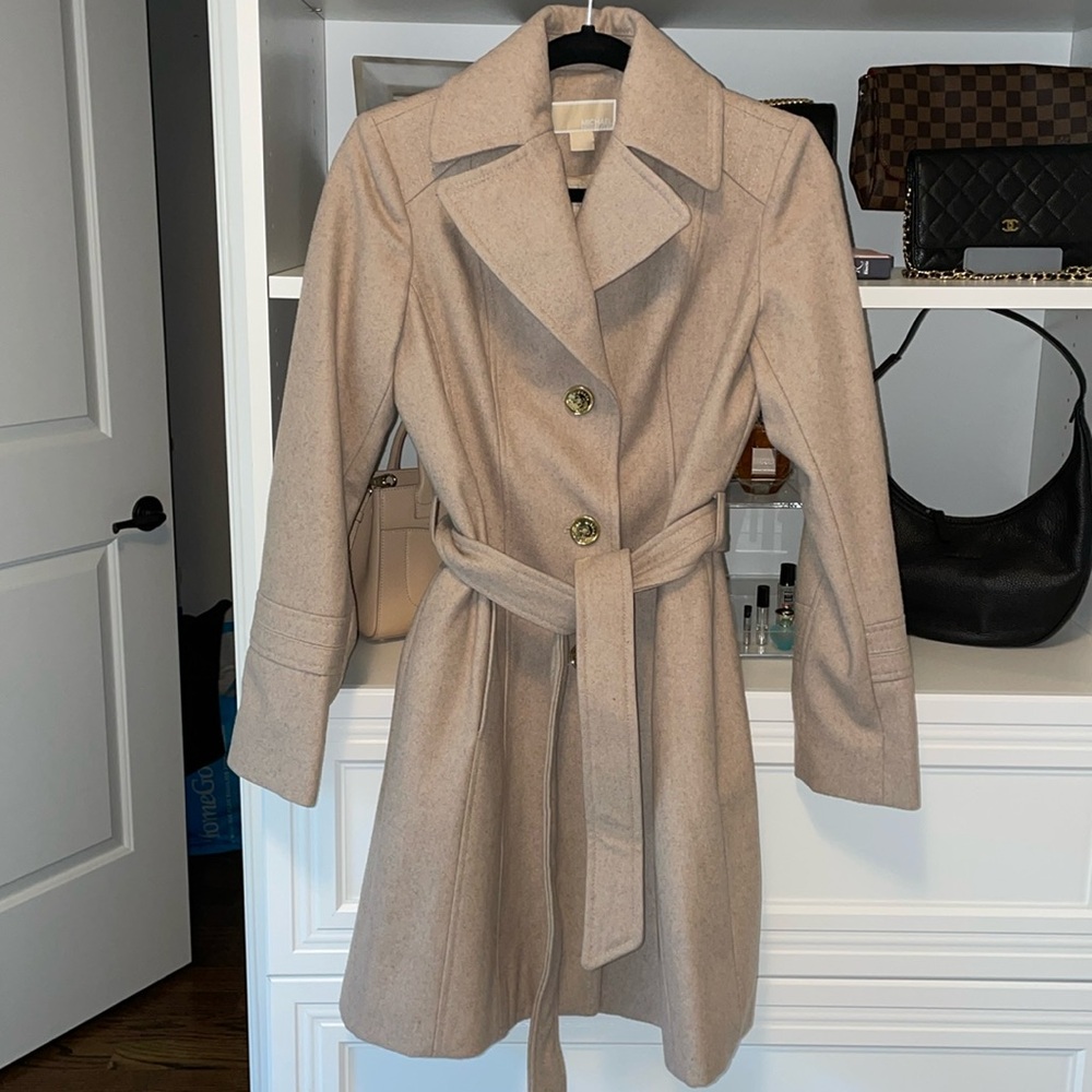 Michael Kors Beige Wool Coat